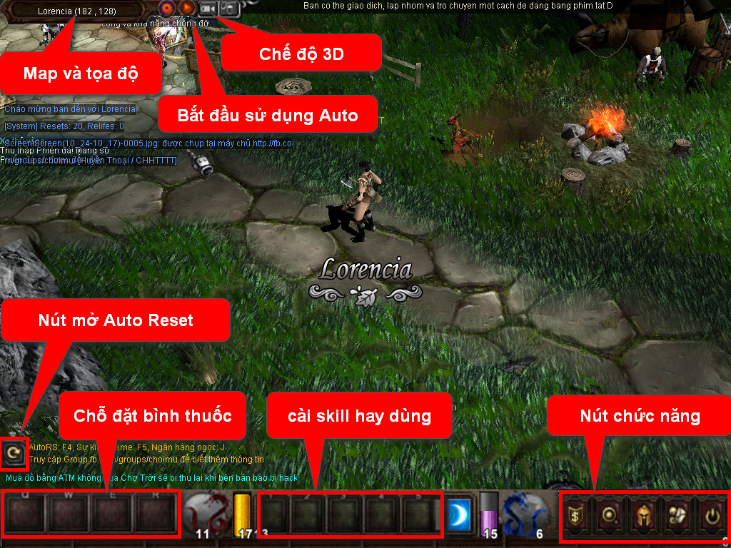 Chức năng chính của Game MU Tử Thần