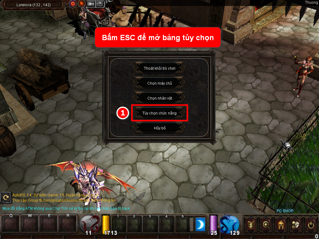 Chức năng chính của Game MU Tử Thần
